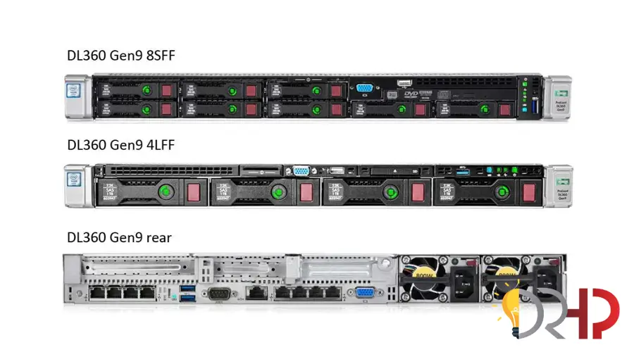انواع شاسی سرور استوک اچ پی HP ProLiant DL360 G9