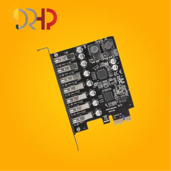هاب USB 7-Port PCI-e Expansion Card