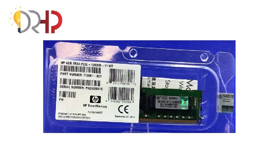خرید رم سرور HP 4GB Single Rank (DDR3-1600) 12800 713981-B21