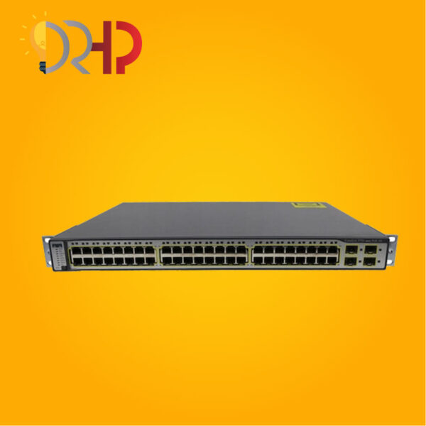 خرید و قیمت سوئیچ شبکه سیسکو 48 پورت گیگابیت PoE مدل WS-C3750G-48PS-E | گارانتی دکتر اچ پی